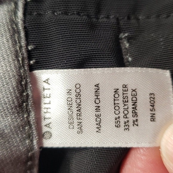 Athleta Women Sculptek Skinny Jeans 12 Gray Denim Cropped Stretchy Athleisure - Picture 9 of 15